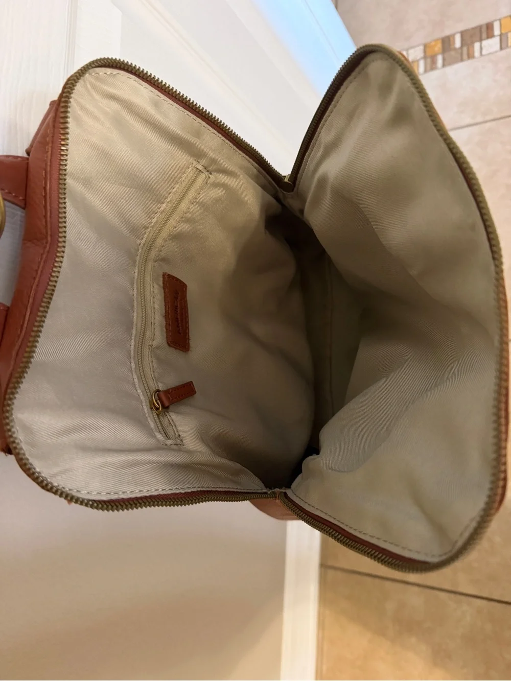 American Leather Brown Leather Backpack